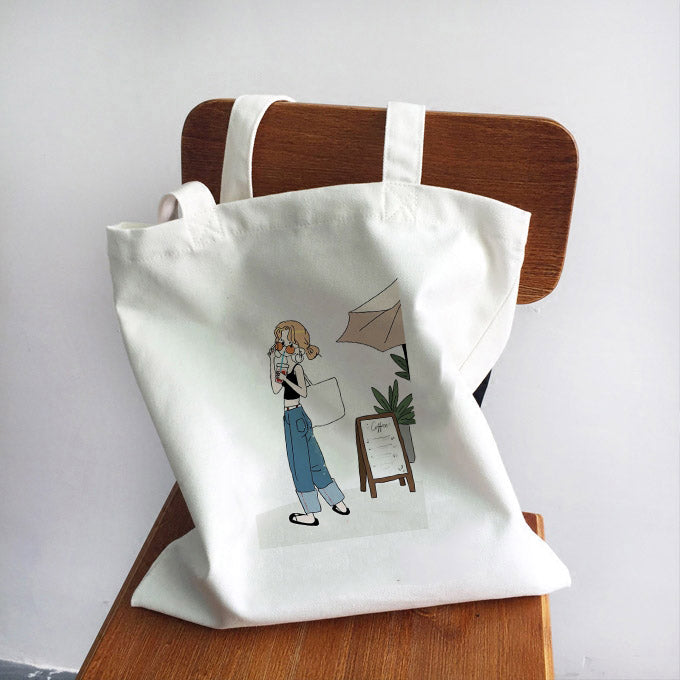 Girl Power Quotes Print Canvas Bag Shoulder