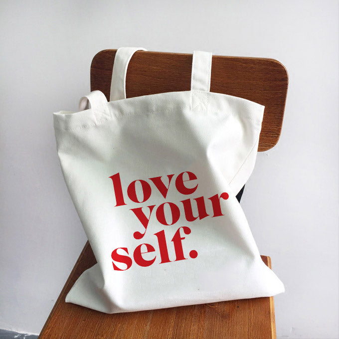 Girl Power Quotes Print Canvas Bag Shoulder