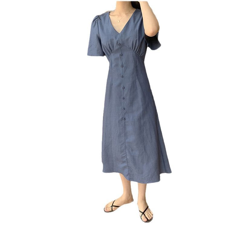 Lantern-sleeve Elegant Casual Dress For Women