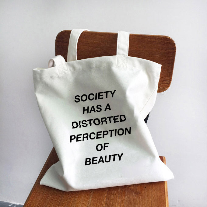 Girl Power Quotes Print Canvas Bag Shoulder