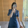 Lantern-sleeve Elegant Casual Dress For Women