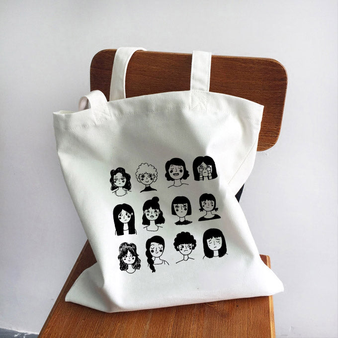 Girl Power Quotes Print Canvas Bag Shoulder