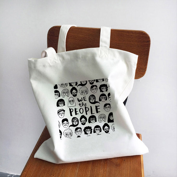 Girl Power Quotes Print Canvas Bag Shoulder