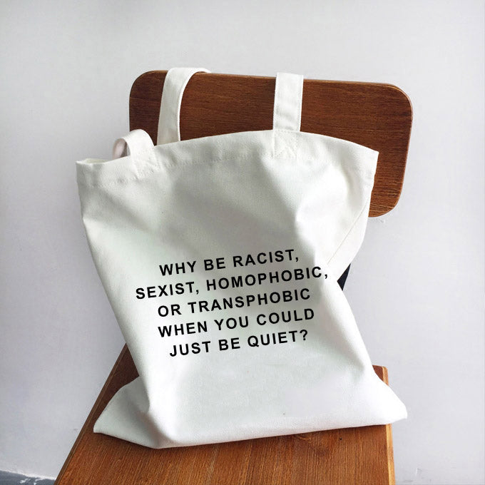 Girl Power Quotes Print Canvas Bag Shoulder