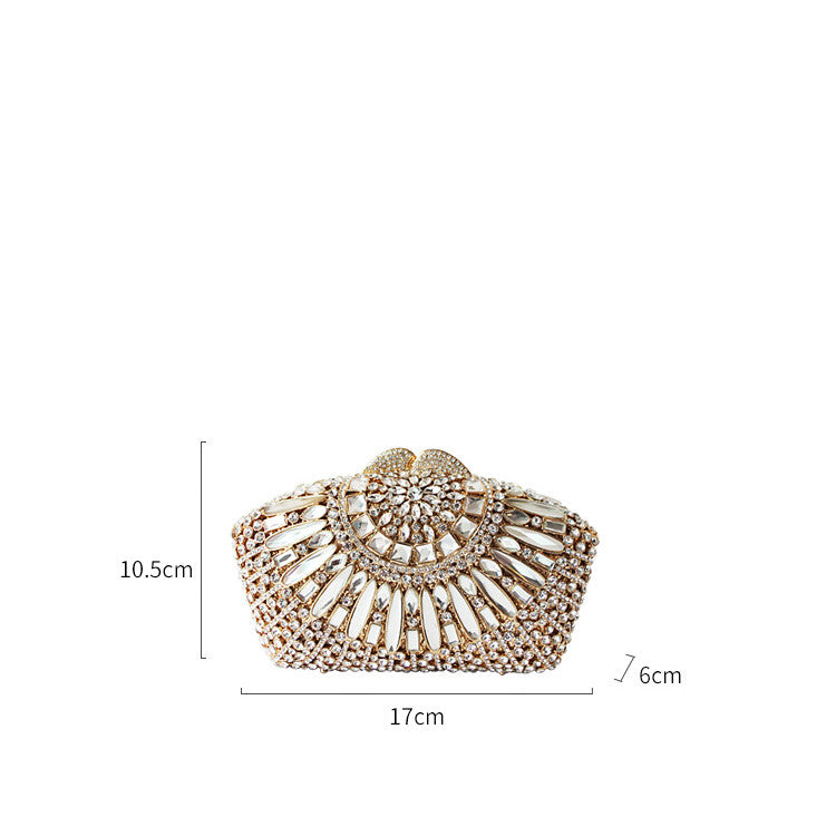 Elegant Evening Dress Women's Full Diamond Handbag