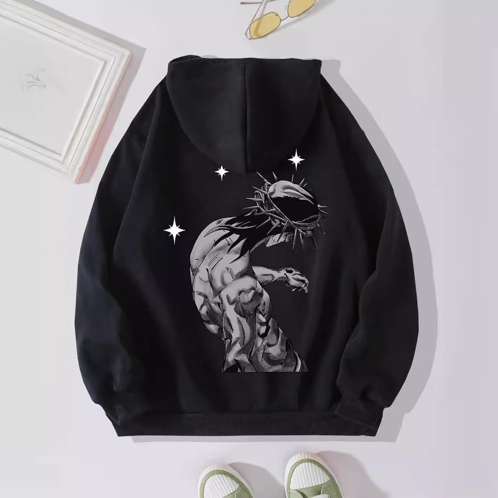 Women's Fashion Casual Letter Jesus Print Hoodie