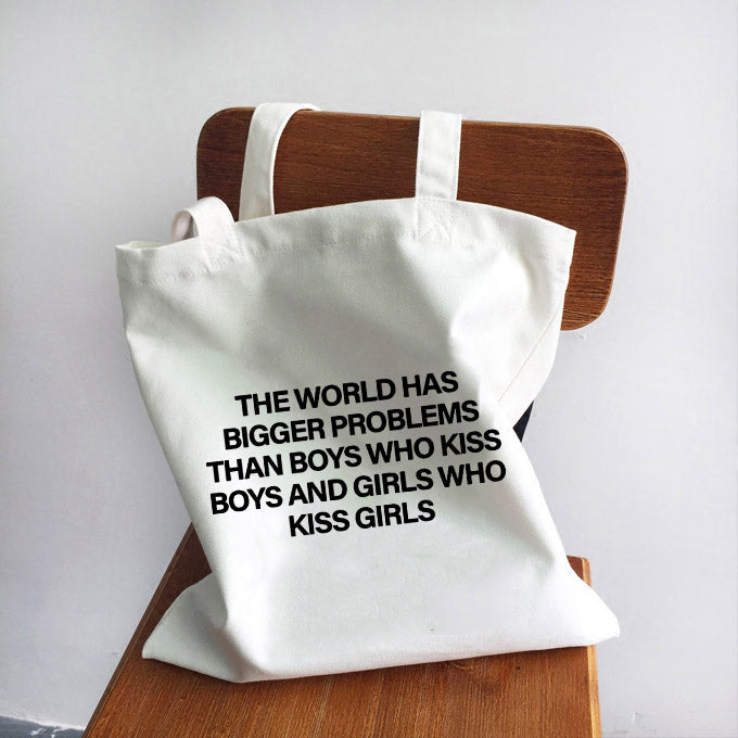 Girl Power Quotes Print Canvas Bag Shoulder