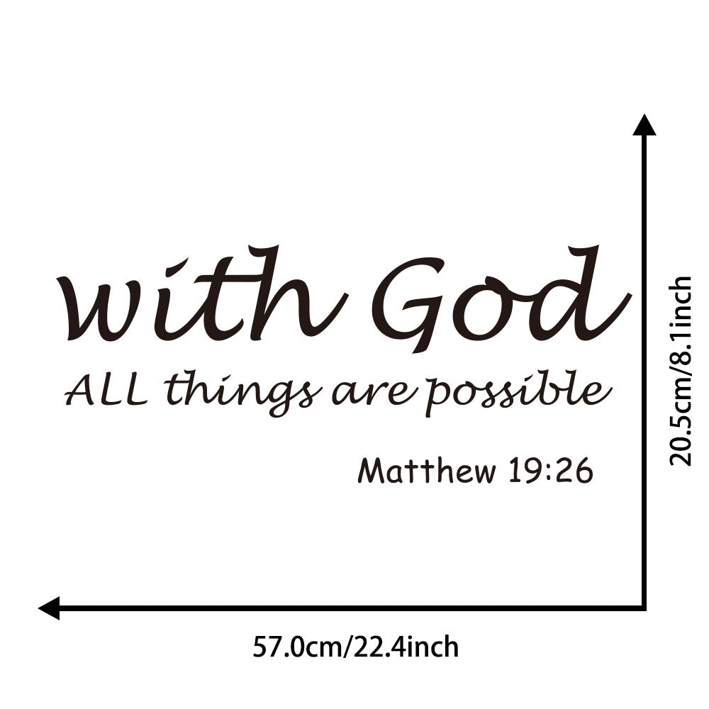Bible Quotes Wall Stickers Living Room Bedroom Background Wall Decoration Stickers