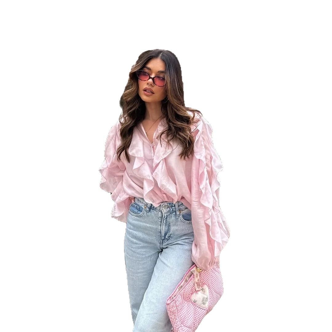 Loose Top Design Casual Elegant Chiffon Blouse