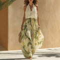 Women's Waist-Cinching Ruffle-Trimmed Elegant Dress