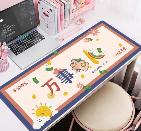 Extra-large Stain-resistant Mouse Pad With Motivational Quotes