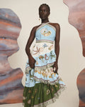 Fashionable Linen Slip Multi-Layer Elegant Dress