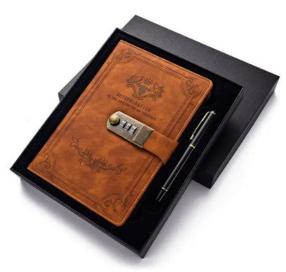 A5 Retro Codebook Journal With Lock