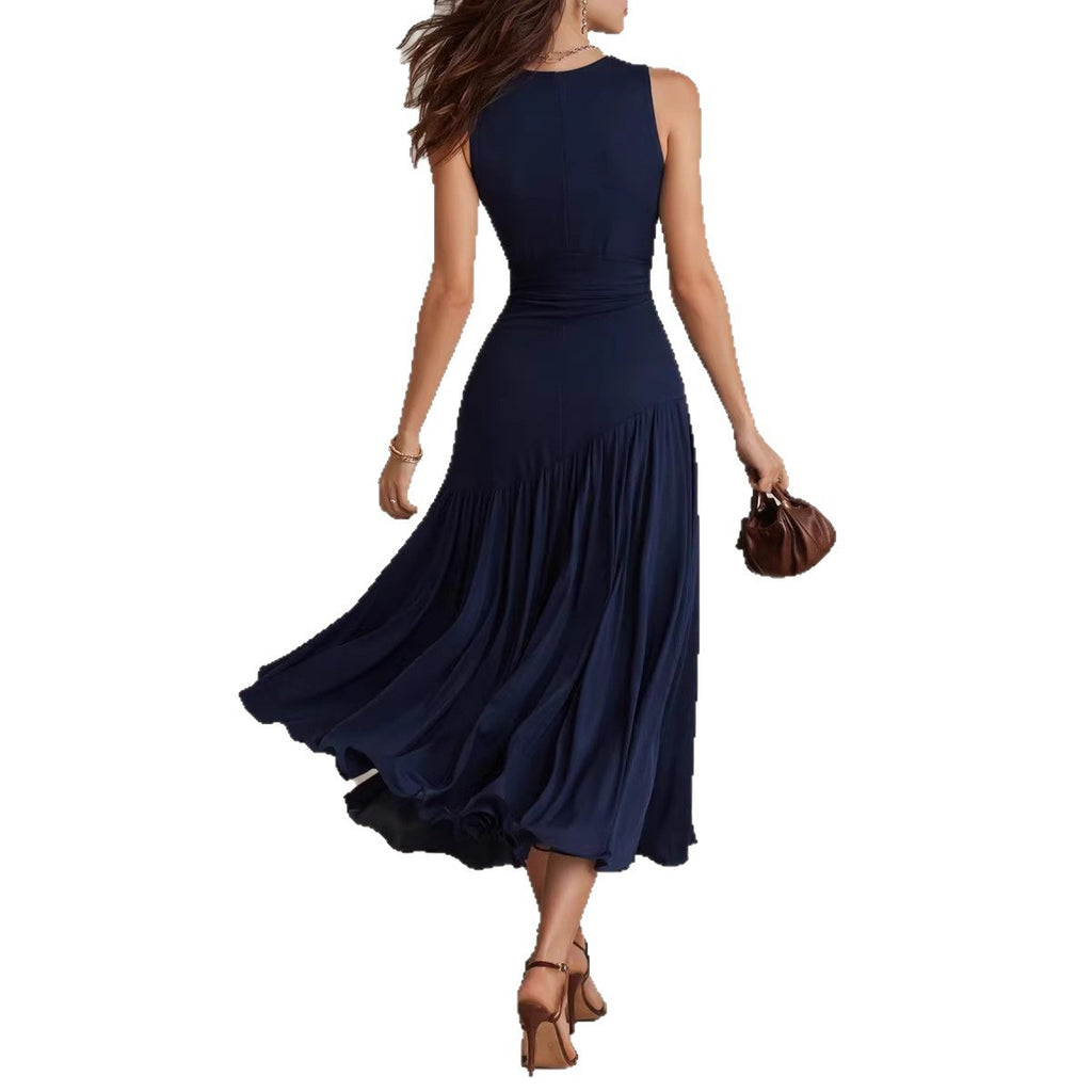 Elegant Casual A-Line Sleeveless Knitted Vest Dress