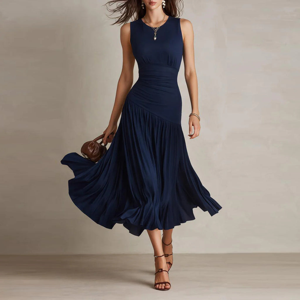 Elegant Casual A-Line Sleeveless Knitted Vest Dress